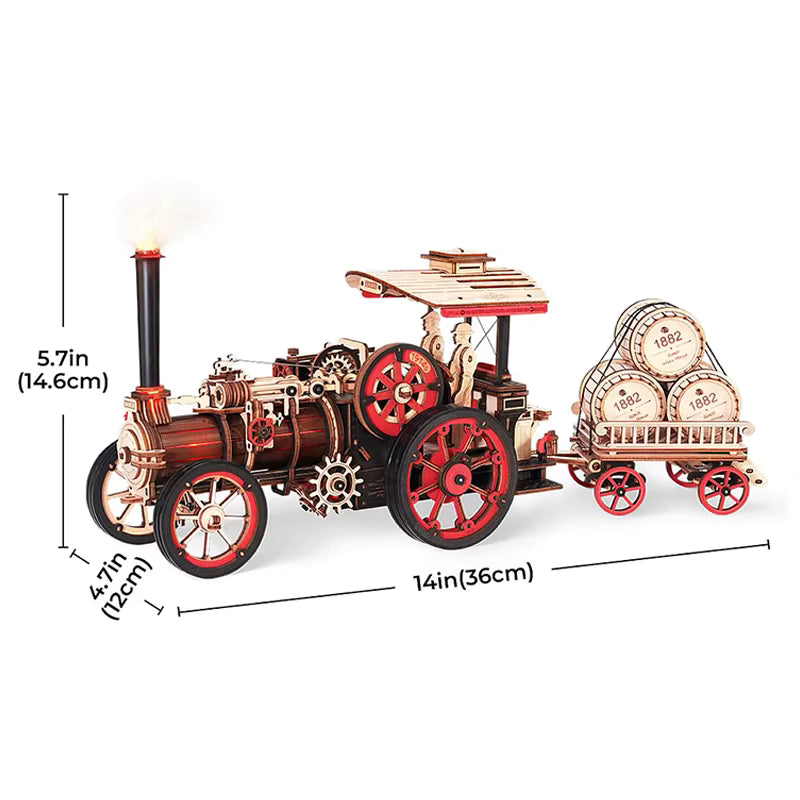 Puzzle 3D Bois Locomotive à Vapeur