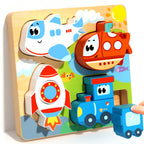 mon puzzle 3d  Puzzle 3D Bois Animaux Éducatif 4 en 1