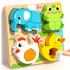 mon puzzle 3d  Puzzle 3D Bois Animaux Éducatif 4 en 1