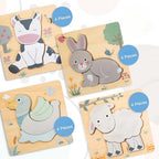 mon puzzle 3d  Puzzle 3D Bois Animaux pour Enfants