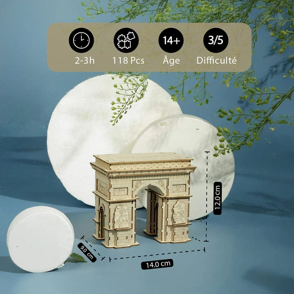 mon puzzle 3d  Puzzle 3D bois Arc de Triomphe - Maquette Monument Parisien