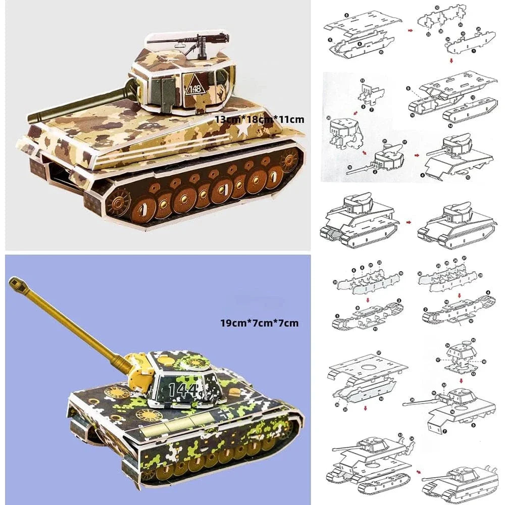 mon puzzle 3d  Puzzle 3D bois avions et Tanks Militaires