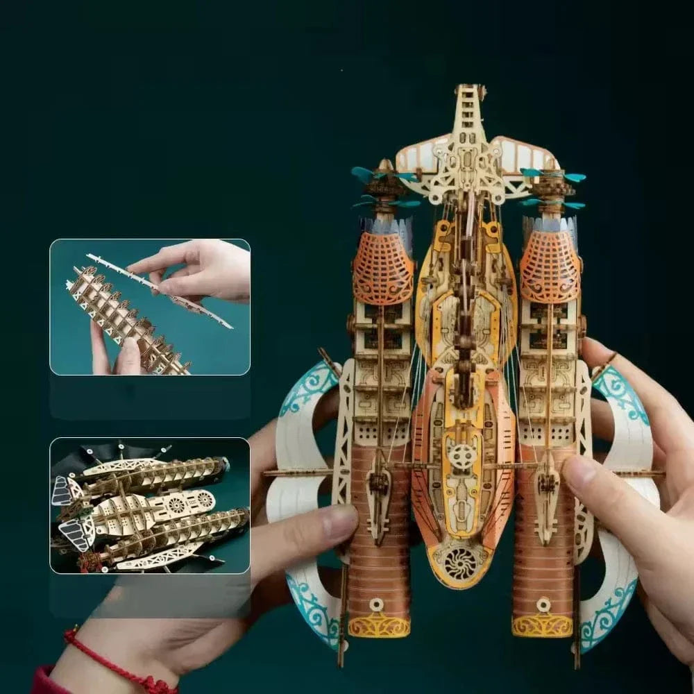 mon puzzle 3d Puzzle 3D bois bateau Dirigeable Fantastique