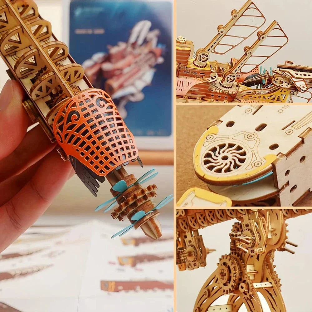 mon puzzle 3d Puzzle 3D bois bateau Dirigeable Fantastique