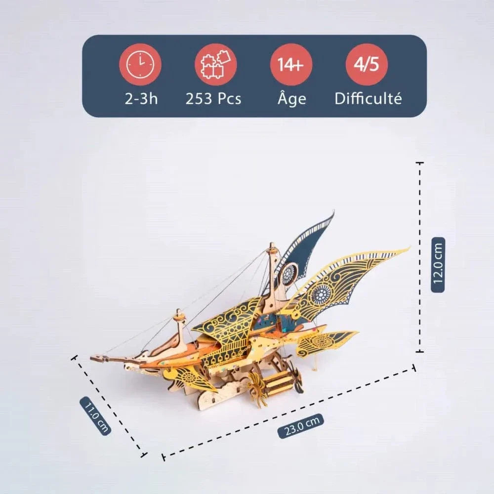 mon puzzle 3d  Puzzle 3D bois – Bateau Fantaisie