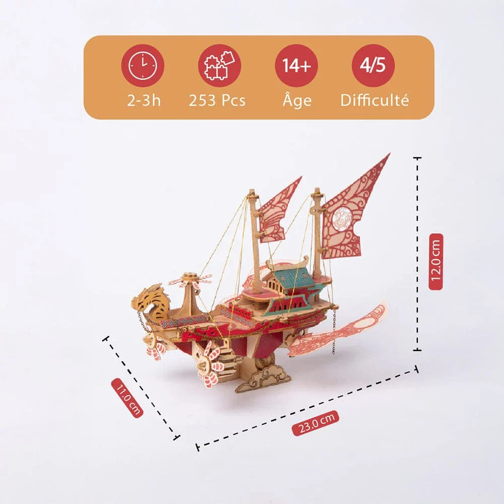 mon puzzle 3d  Puzzle 3D bois – Bateau Fantaisie