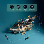 mon puzzle 3d  Verte Puzzle 3D bois bateau - Vaisseau Mystique