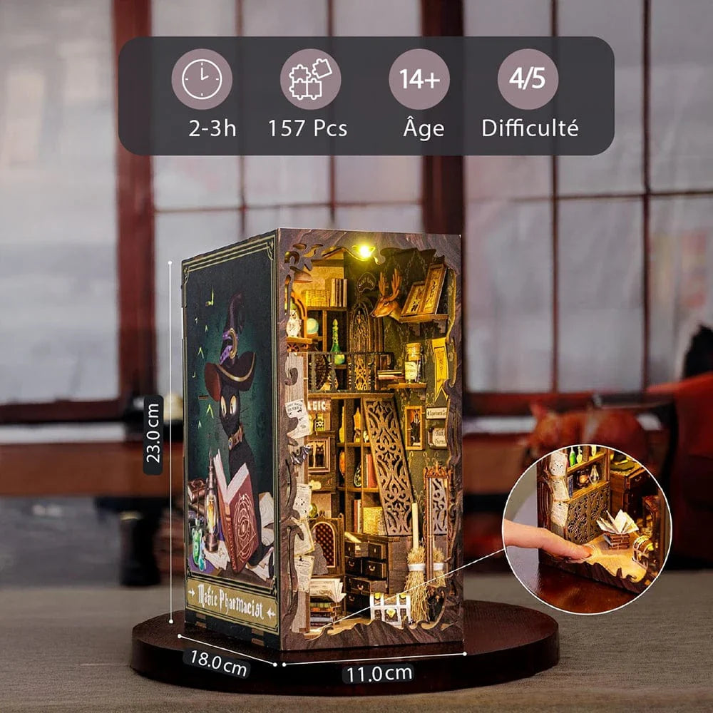 mon puzzle 3d  Puzzle 3D Bois – book nook Boutique de Potions Magiques