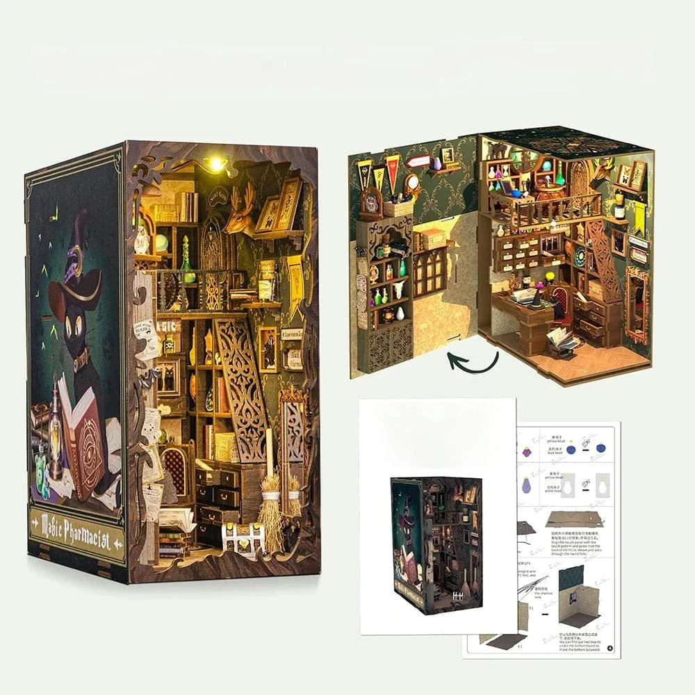 mon puzzle 3d  Puzzle 3D Bois – book nook Boutique de Potions Magiques