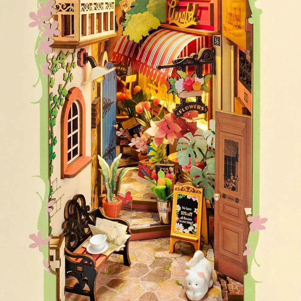 mon puzzle 3d  Puzzle 3D Bois – book nook fleurie de Jardin