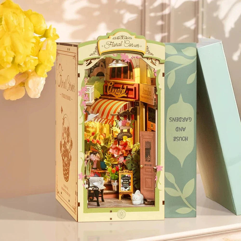 mon puzzle 3d  Puzzle 3D Bois – book nook fleurie de Jardin