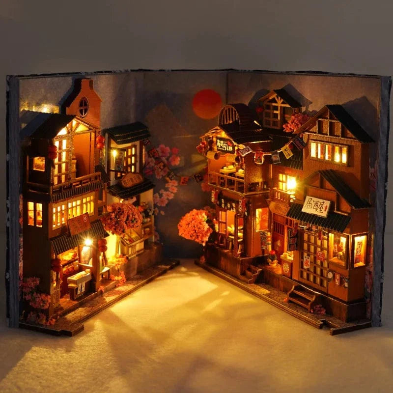 mon puzzle 3d  Puzzle 3D Bois – Book Nook Rue Nocturne