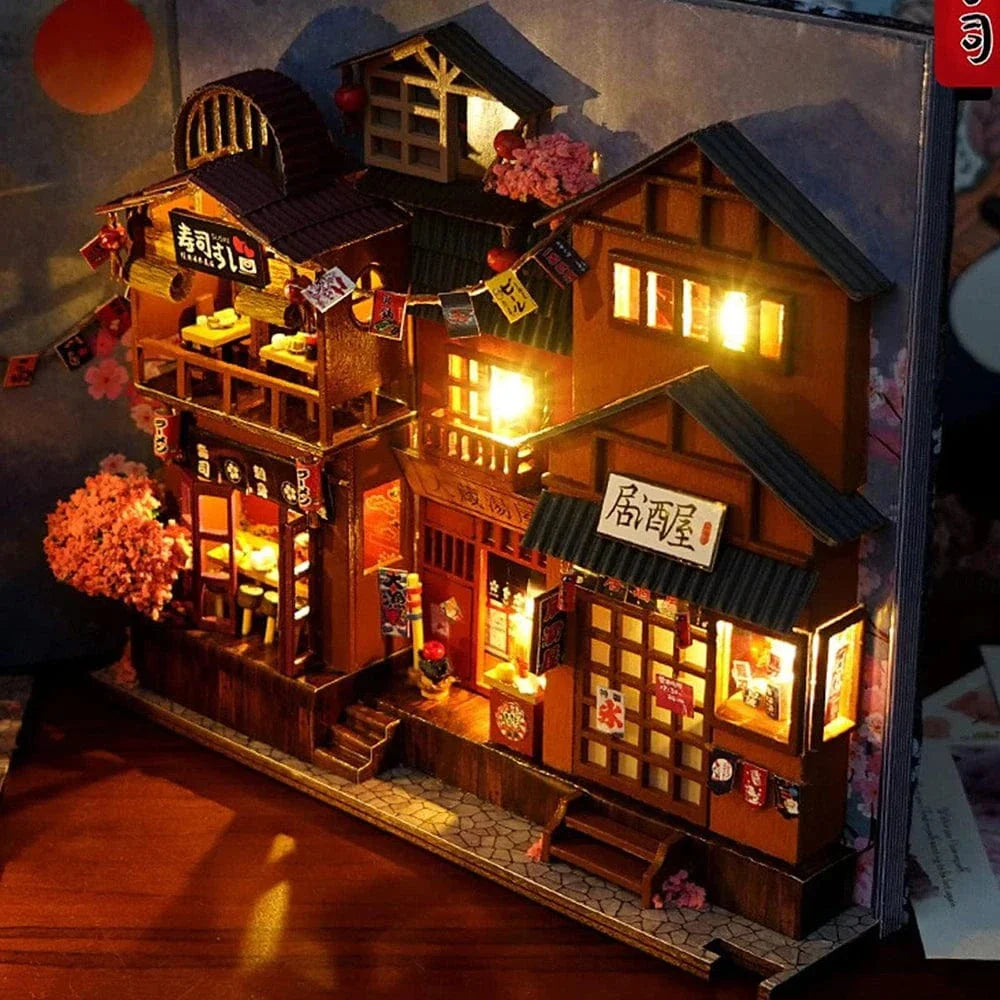 mon puzzle 3d  Puzzle 3D Bois – Book Nook Rue Nocturne