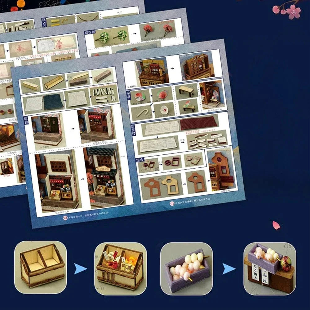 mon puzzle 3d  Puzzle 3D Bois – Book Nook Rue Nocturne