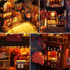 mon puzzle 3d  Puzzle 3D Bois – Book Nook Rue Nocturne