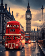 mon puzzle 3d  Puzzle 3D Bois Bus Londonien Rouge