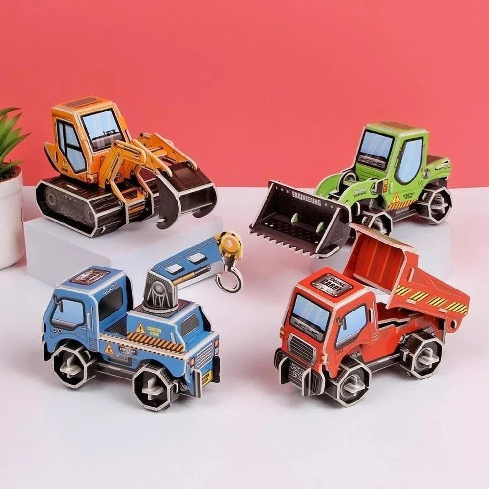mon puzzle 3d  Puzzle 3D bois Camions de Chantier - Voiture pour enfants