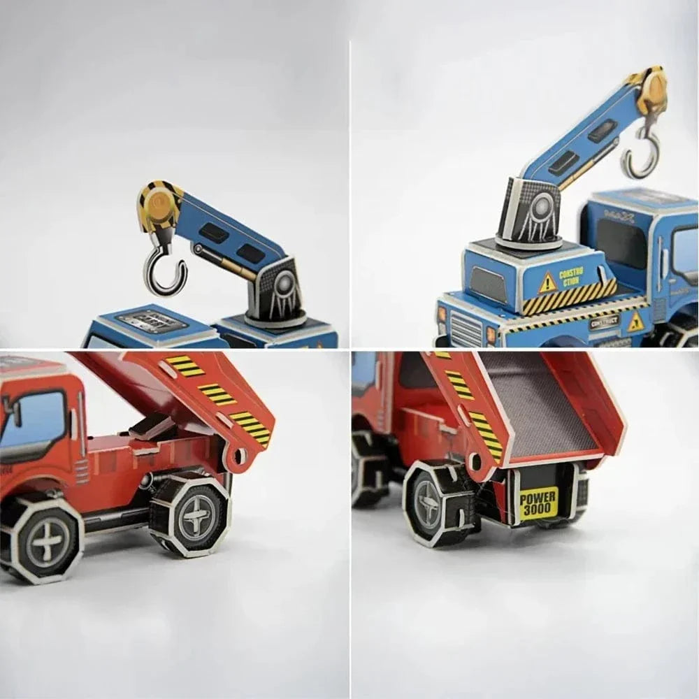 mon puzzle 3d  Puzzle 3D bois Camions de Chantier - Voiture pour enfants