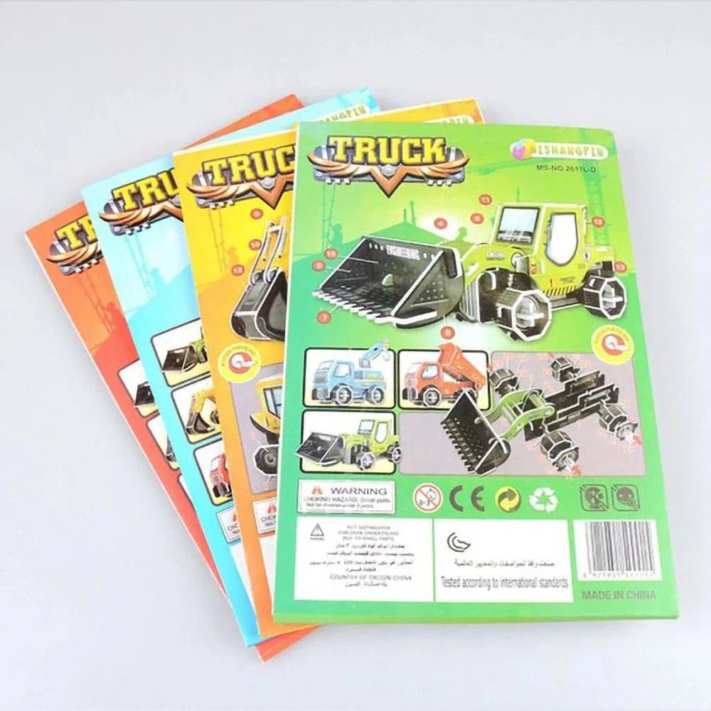 mon puzzle 3d  Puzzle 3D bois Camions de Chantier - Voiture pour enfants