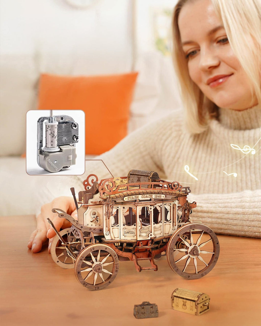 mon puzzle 3d  Puzzle 3D Bois carrosse Boîte Musicale