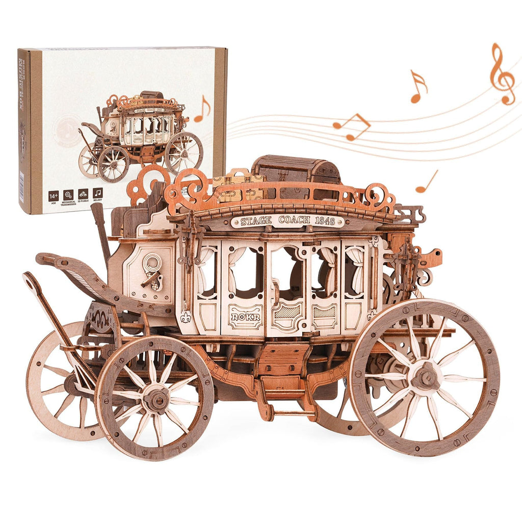 mon puzzle 3d  Puzzle 3D Bois carrosse Boîte Musicale