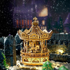 mon puzzle 3d  Puzzle 3D Bois Carrousel Rotatif Musical