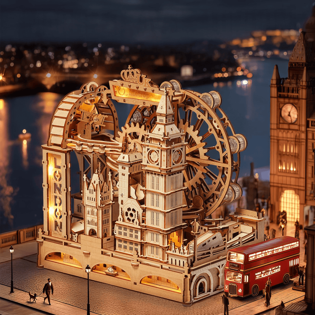 mon puzzle 3d  Puzzle 3D Bois Circuit Billes Londres
