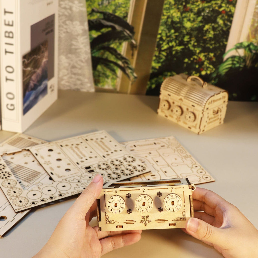 mon puzzle 3d  Puzzle 3D Bois Coffre au Trésor