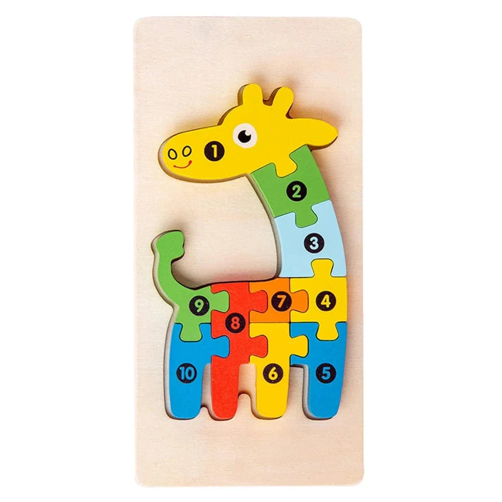 mon puzzle 3d  Puzzle 3D Bois coffret Éducatif – Animaux & Véhicules pour Enfants