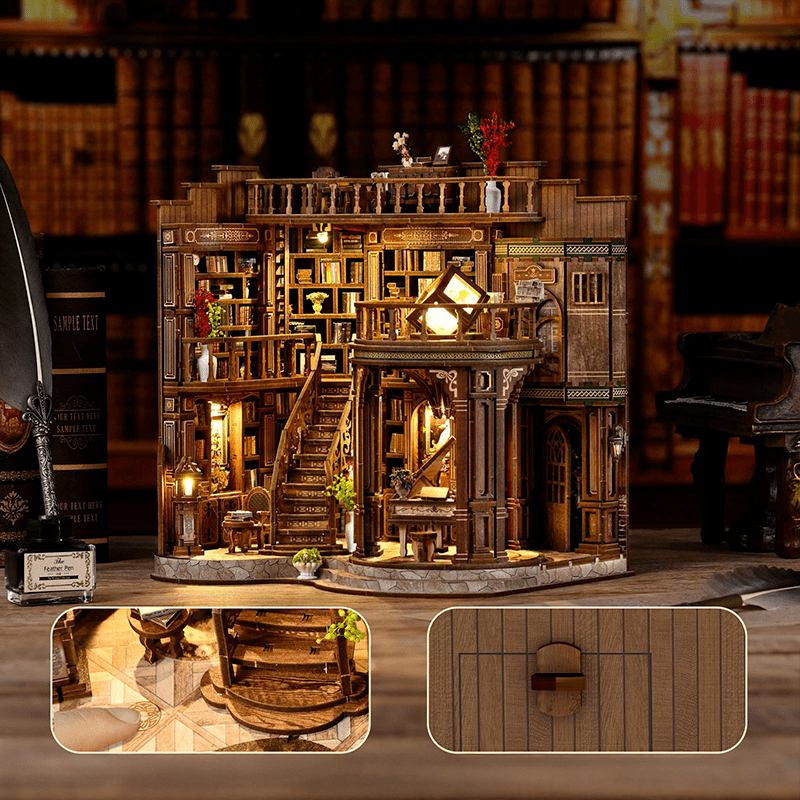 mon puzzle 3d  Puzzle 3D Bois Cottage Rêveur Lumineux