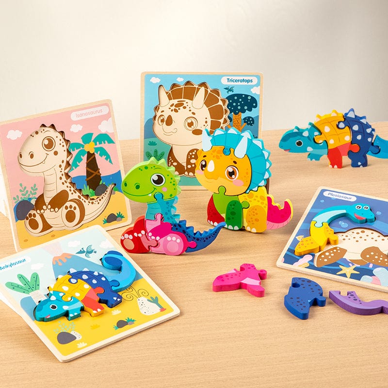 mon puzzle 3d  Puzzle 3D Bois Dinosaure pour Enfants