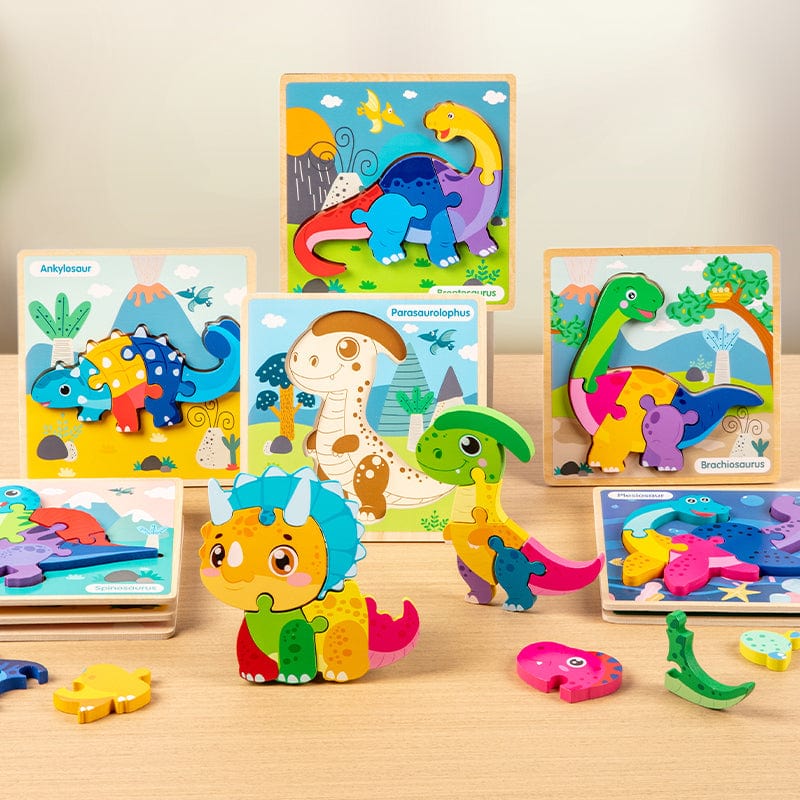 mon puzzle 3d  Puzzle 3D Bois Dinosaure pour Enfants