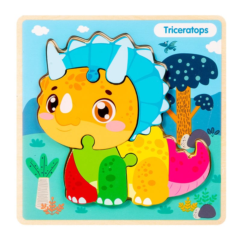 mon puzzle 3d  Puzzle 3D Bois Dinosaure pour Enfants