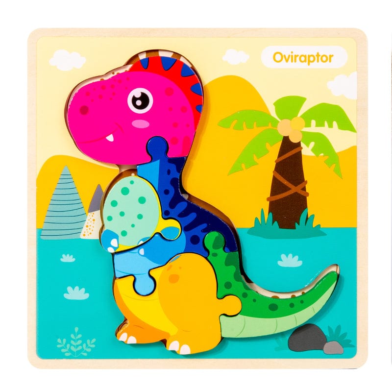 mon puzzle 3d  Puzzle 3D Bois Dinosaure pour Enfants