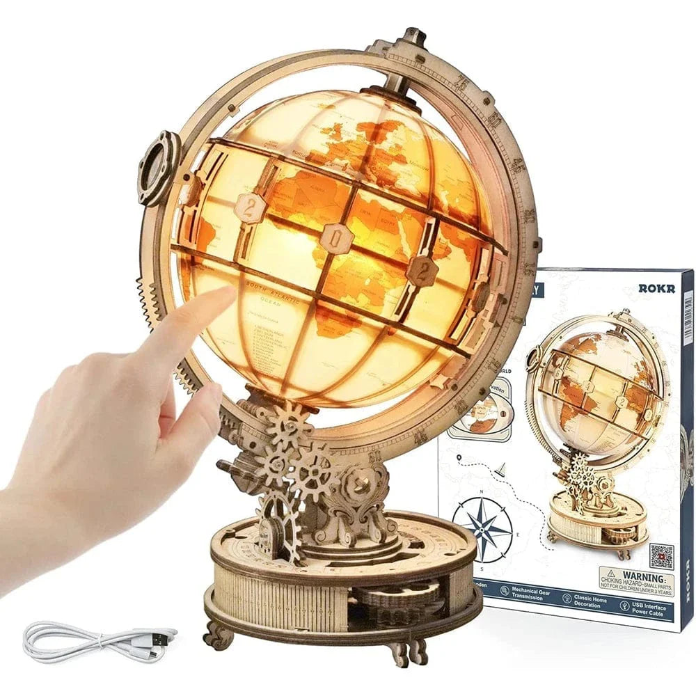 mon puzzle 3d  Puzzle 3D Bois Globe Mécanique