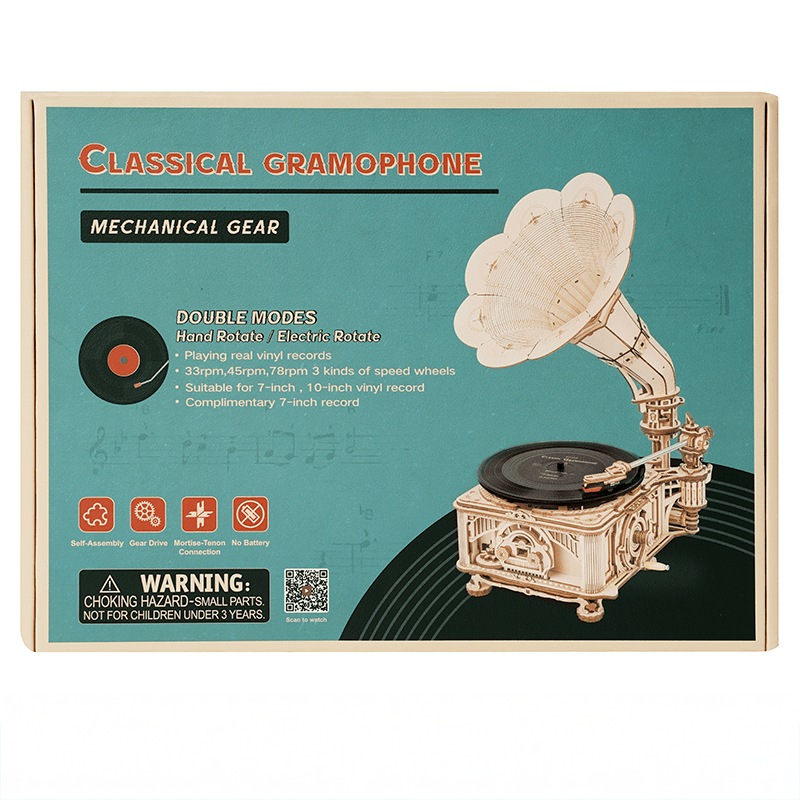 mon puzzle 3d  Puzzle 3D Bois Gramophone Classique