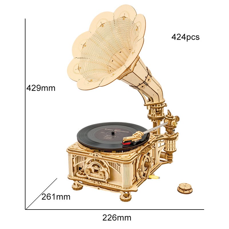 mon puzzle 3d  Puzzle 3D Bois Gramophone Classique