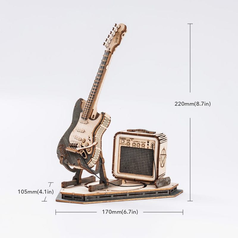 mon puzzle 3d  Puzzle 3D Bois Guitare Électrique