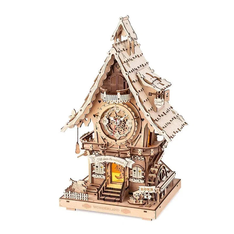 mon puzzle 3d  sans couleurs Puzzle 3D Bois Horloge Coucou Forêt Noire