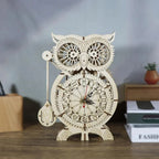 mon puzzle 3d  Puzzle 3D Bois Horloge Hibou