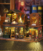 mon puzzle 3d  Puzzle 3D Bois Librairie Miniature Lumineuse