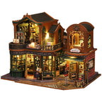 mon puzzle 3d  Puzzle 3D Bois Librairie Miniature Lumineuse