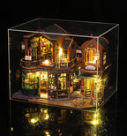 mon puzzle 3d  Puzzle 3D Bois Librairie Miniature Lumineuse