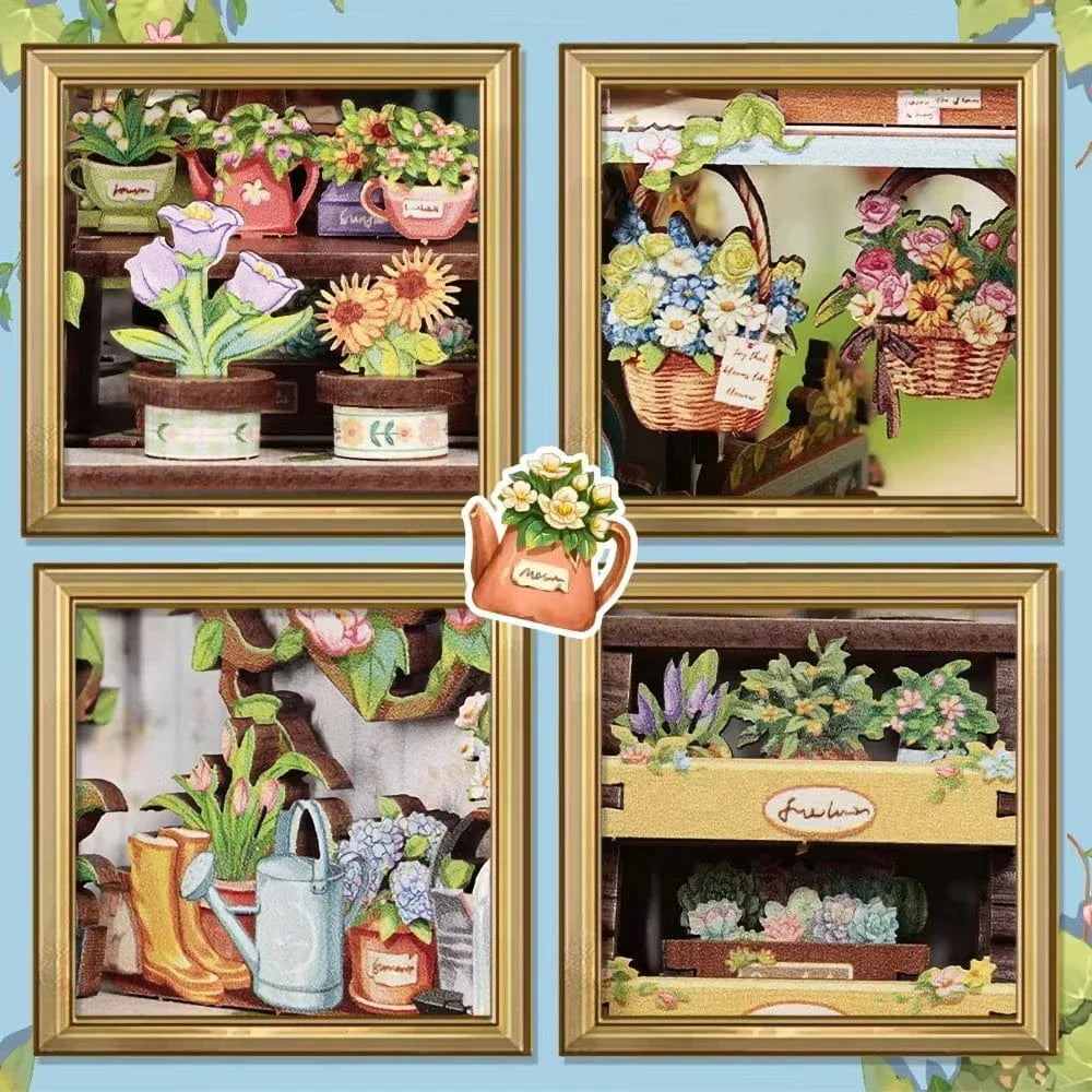 mon puzzle 3d  Puzzle 3D Bois magasin fleuriste