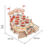 mon puzzle 3d  Puzzle 3D Bois Manège Tasses de Thé