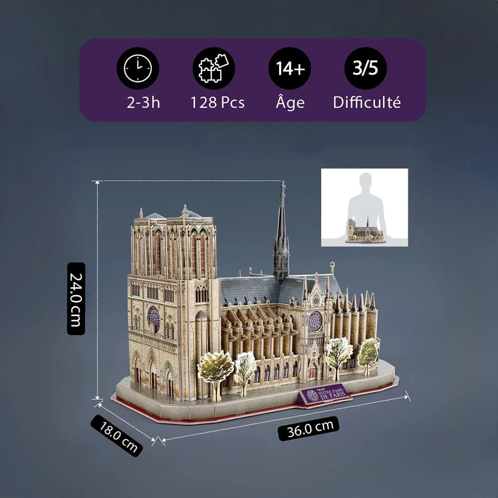 mon puzzle 3d  Puzzle 3D bois Métal Notre-Dame de Paris Détaillée