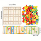 mon puzzle 3d  Puzzle 3D Bois Mosaïque Géométrique Montessori