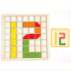 mon puzzle 3d  Puzzle 3D Bois Mosaïque Géométrique Montessori
