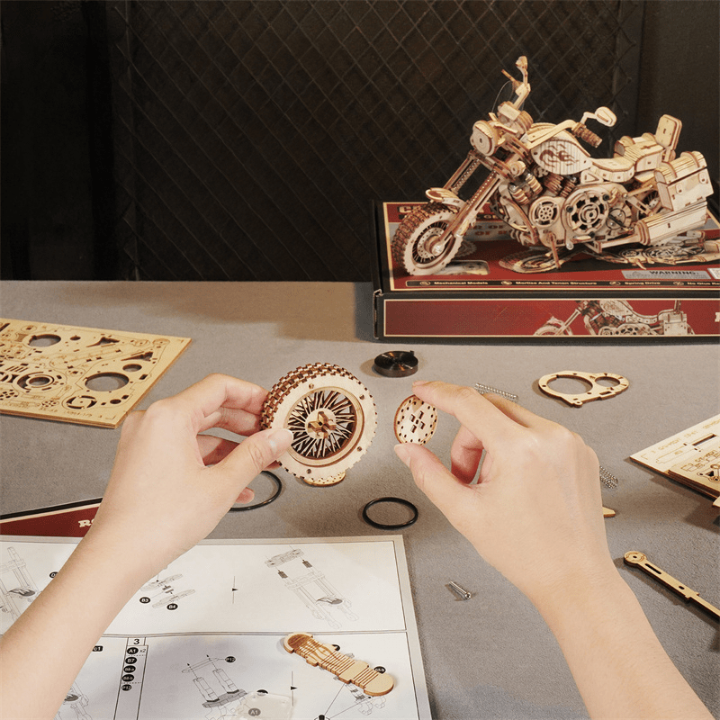 mon puzzle 3d  Puzzle 3D Bois Moto Cruiser