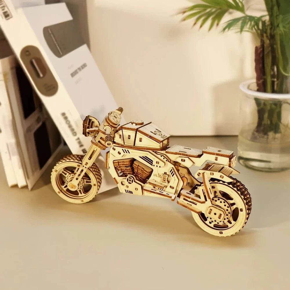 mon puzzle 3d  Puzzle 3D Bois – Moto Vintage Café Racer
